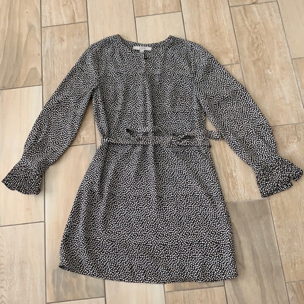 Loft Black Floral Dress